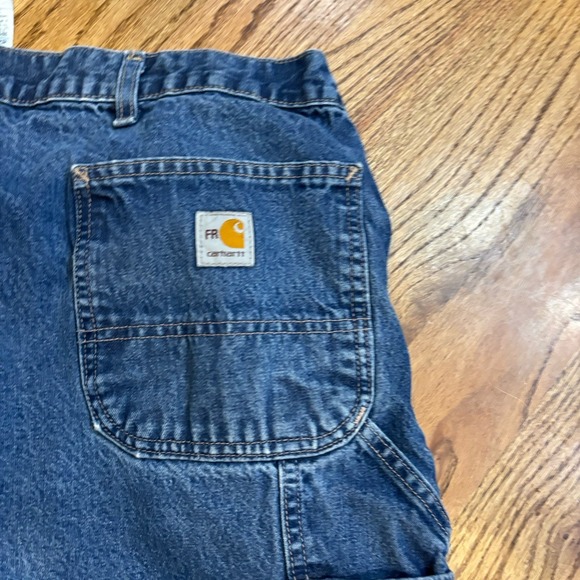 Carhartt FR Flame Resistant Denim‎ Work Jeans 46x32 Blue Utility Carpenter - Picture 6 of 7